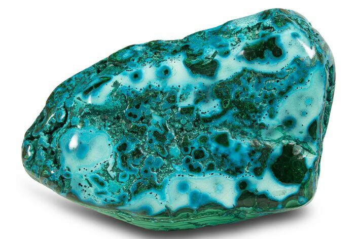 Vibrant Polished Malachite with Chrysocolla - DR Congo #305204